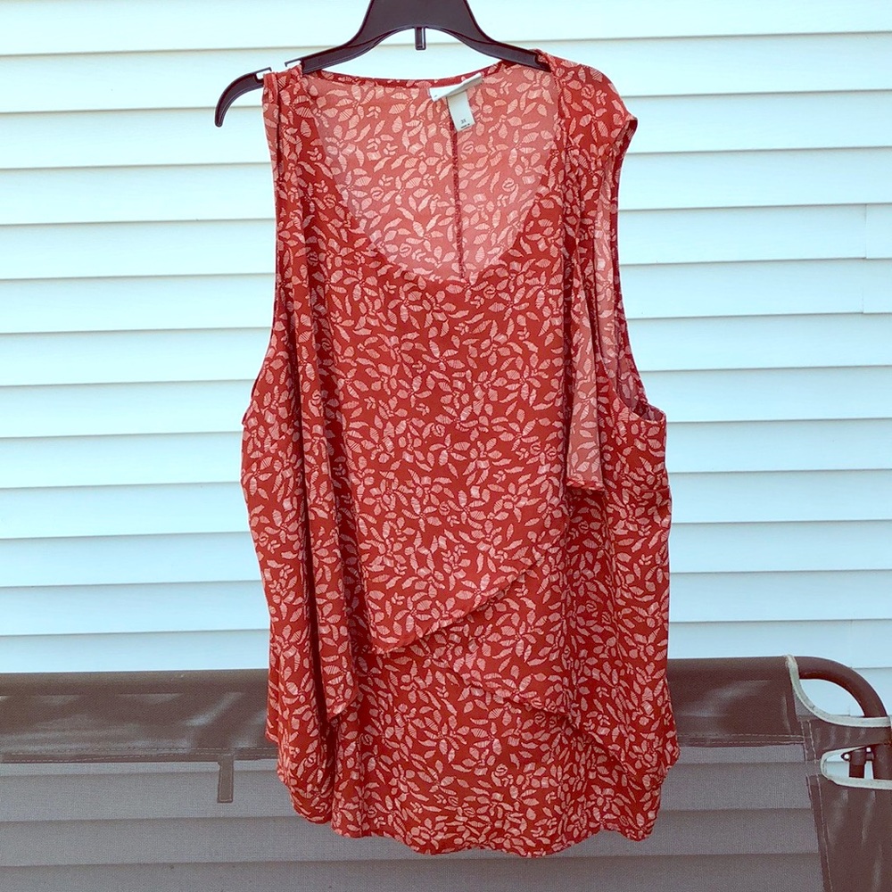 Ava and Viv orange sleeveless shirt